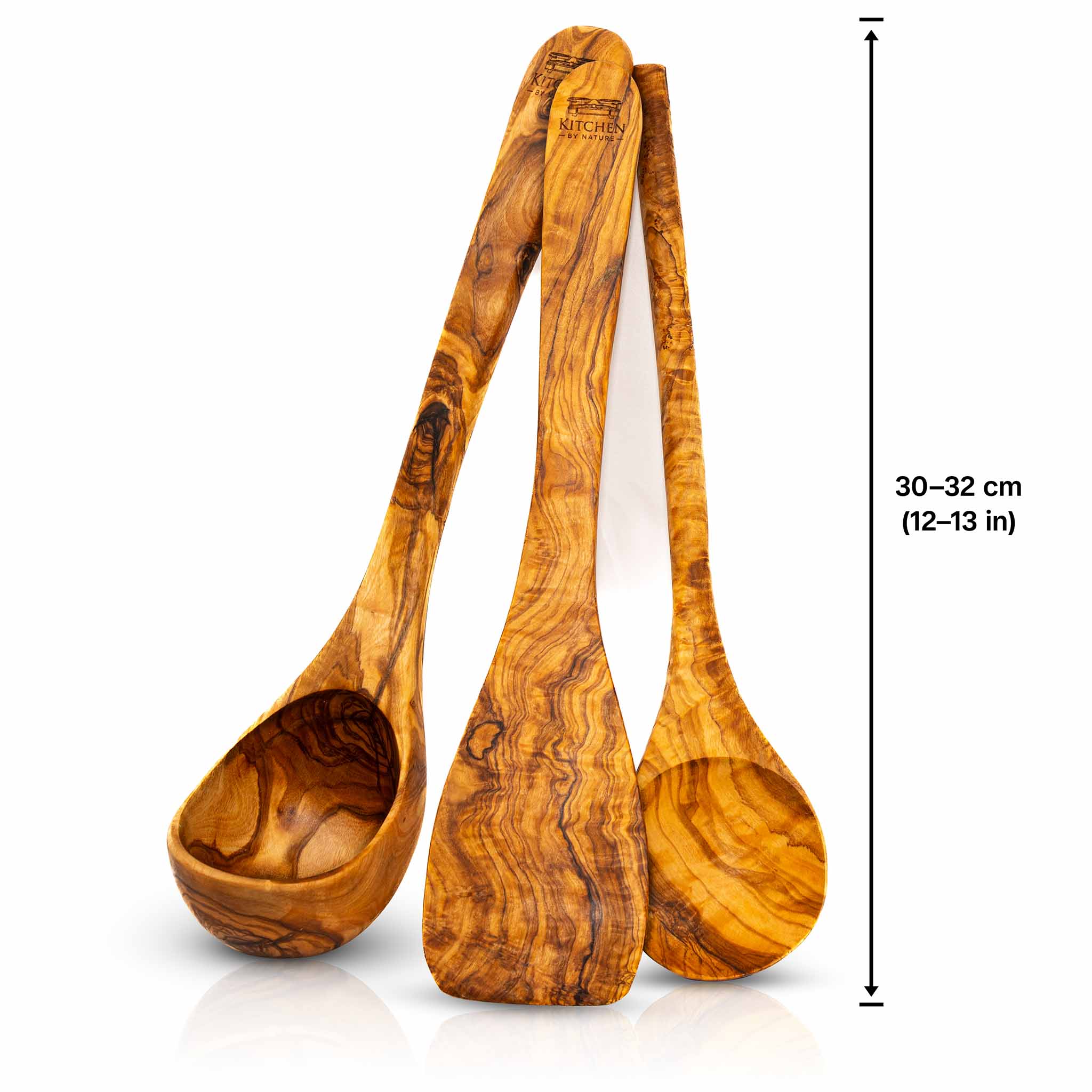 Suppenkelle, Pfannenwender & Kochlöffel (30 cm)