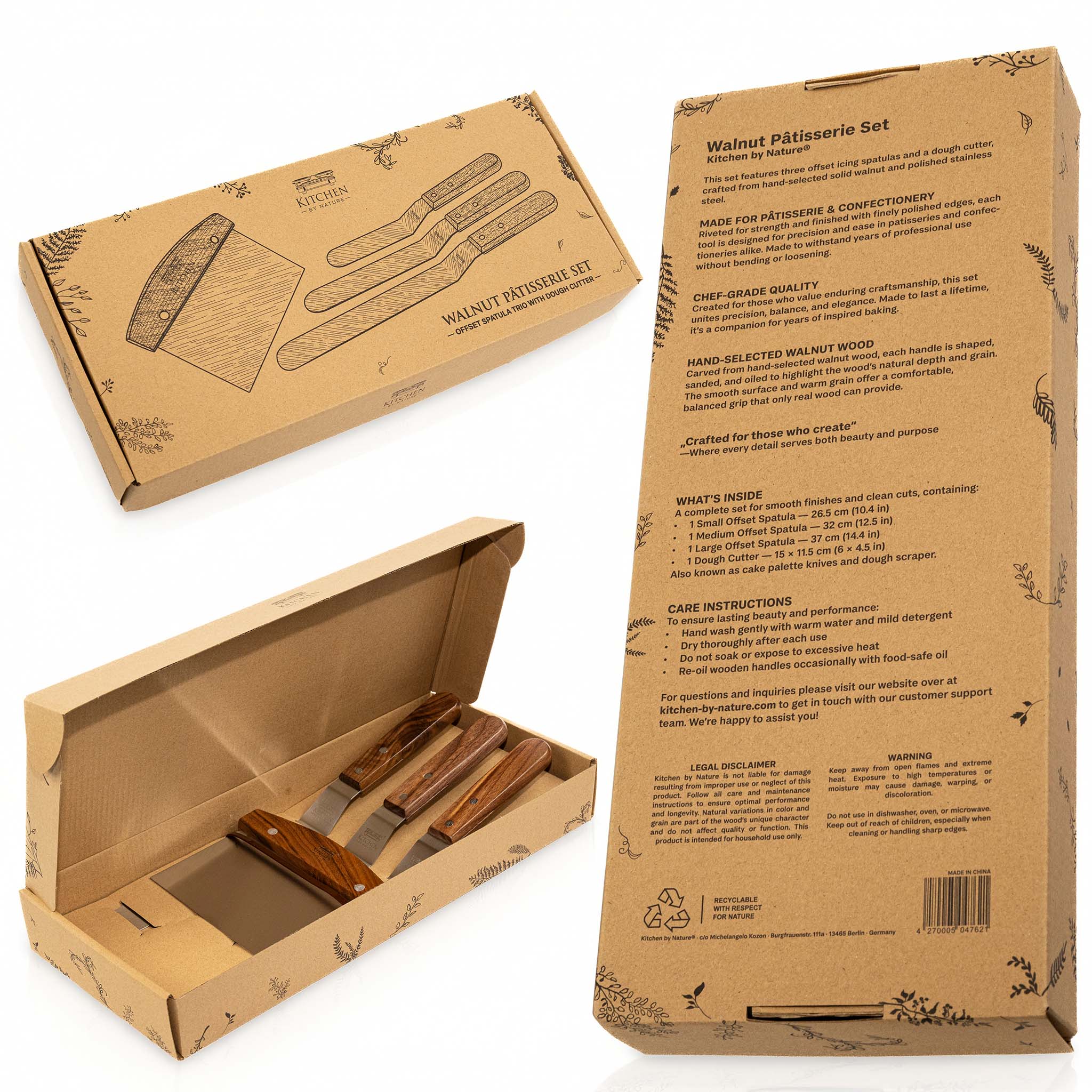 Walnuss Pâtisserie Set