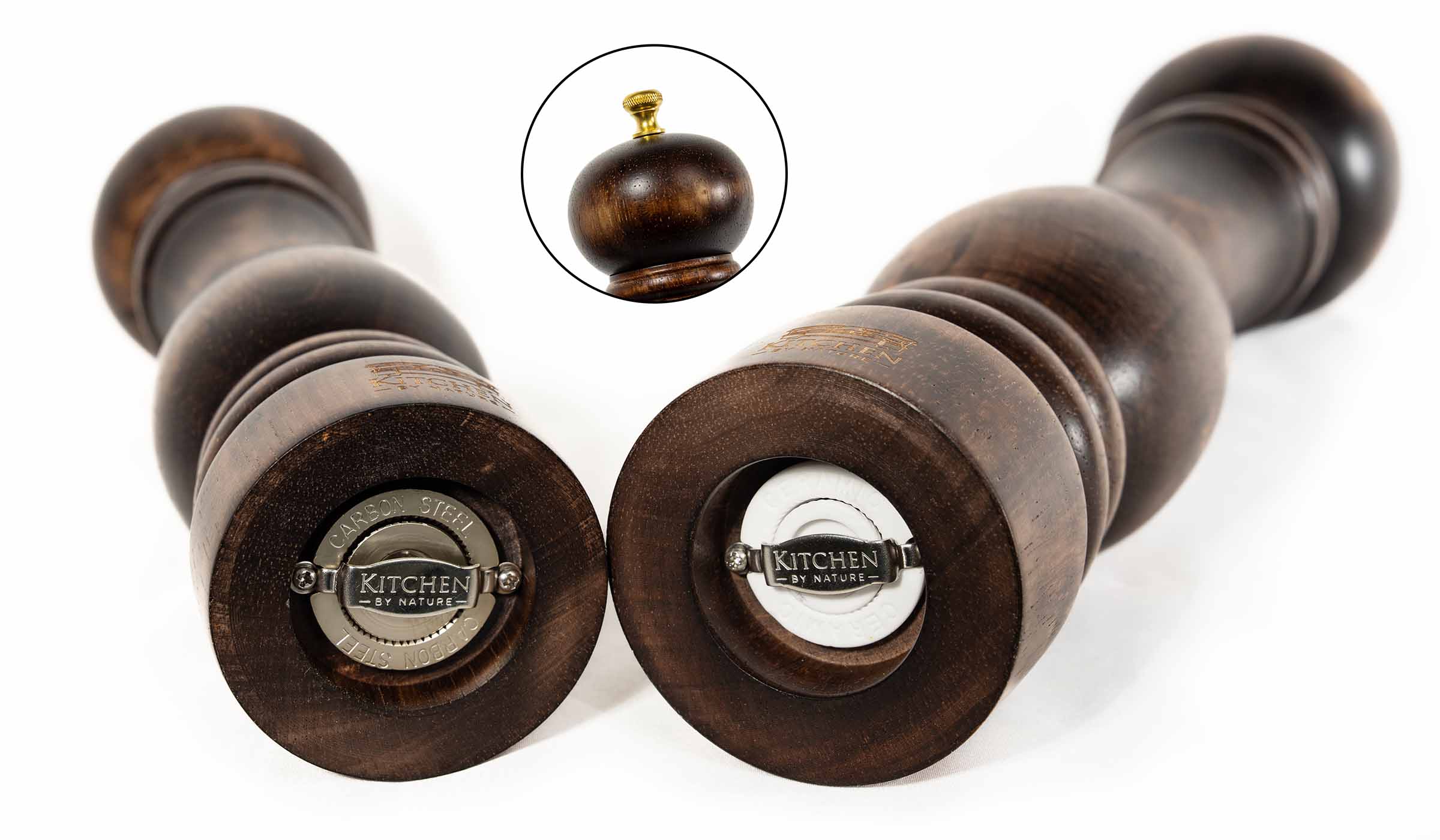 Wooden Salt & Pepper Mill Set (32 / 27cm)