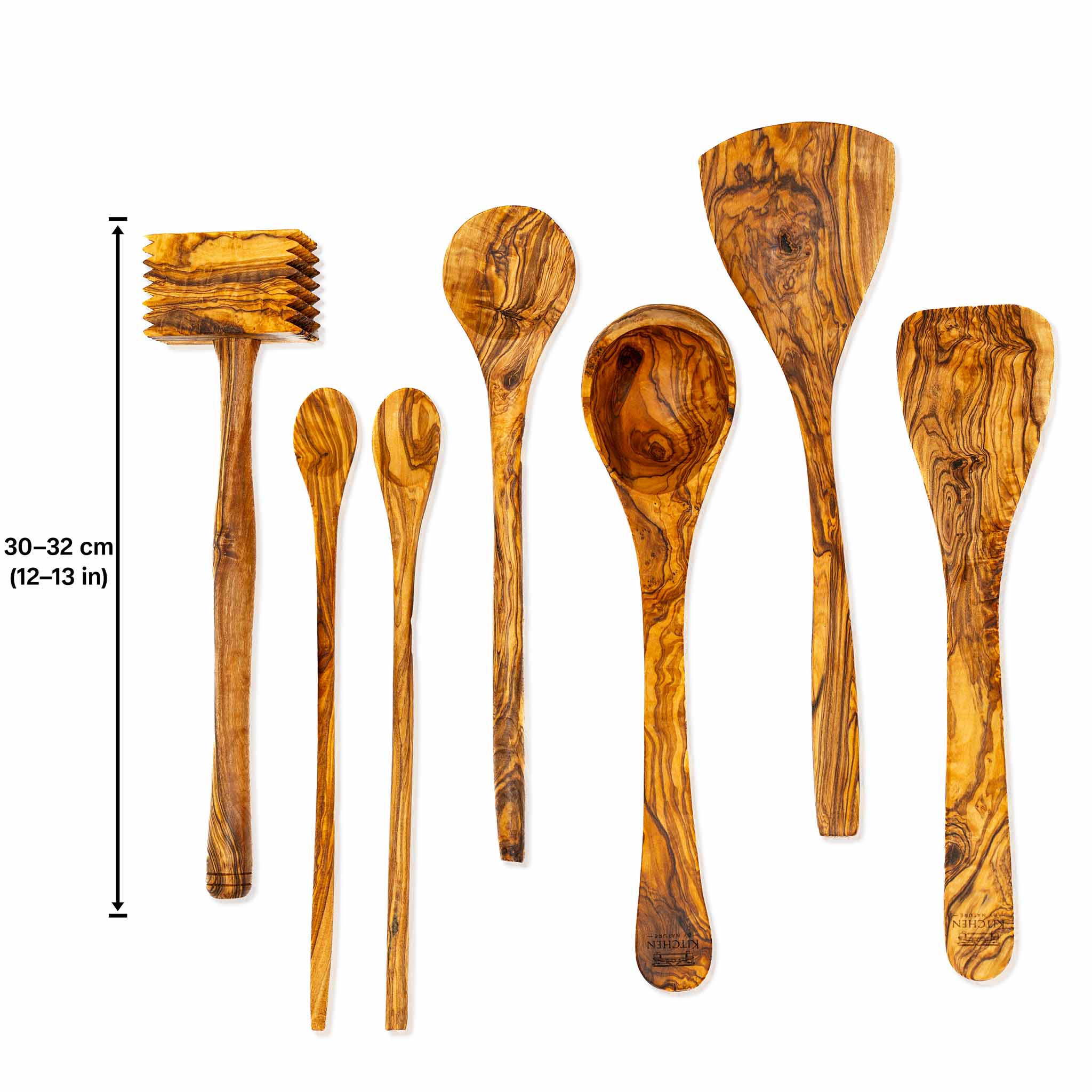 8-piece Olive Wood Kitchen Utensil Set “Château”